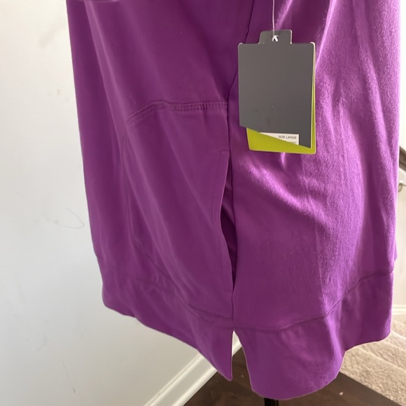 TEK GEAR DryTek Hoodie Sweat Shirt SizeL Berry Color Athletic Sporty Relaxed Fit - Picture 5 of 9